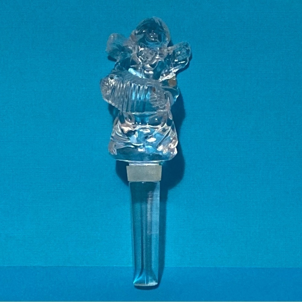 New Mikasa Christmas Angel Austrian Lead Crystal Glass Wine Cider Bottle Stopper